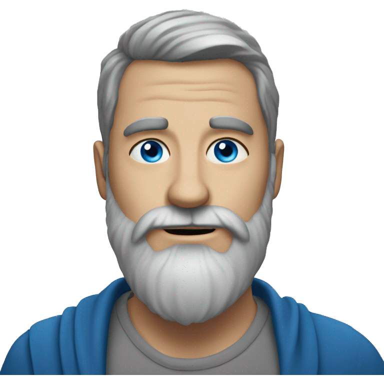 portrait of a bearded man with blue eyes emoji