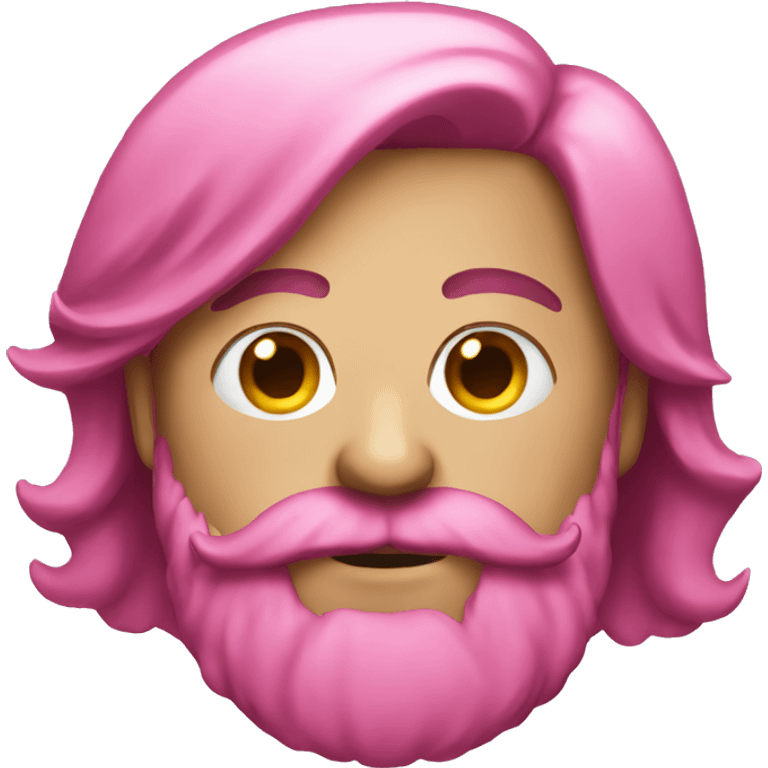 A pink beard  emoji