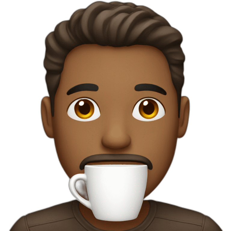 man drinking coffee emoji