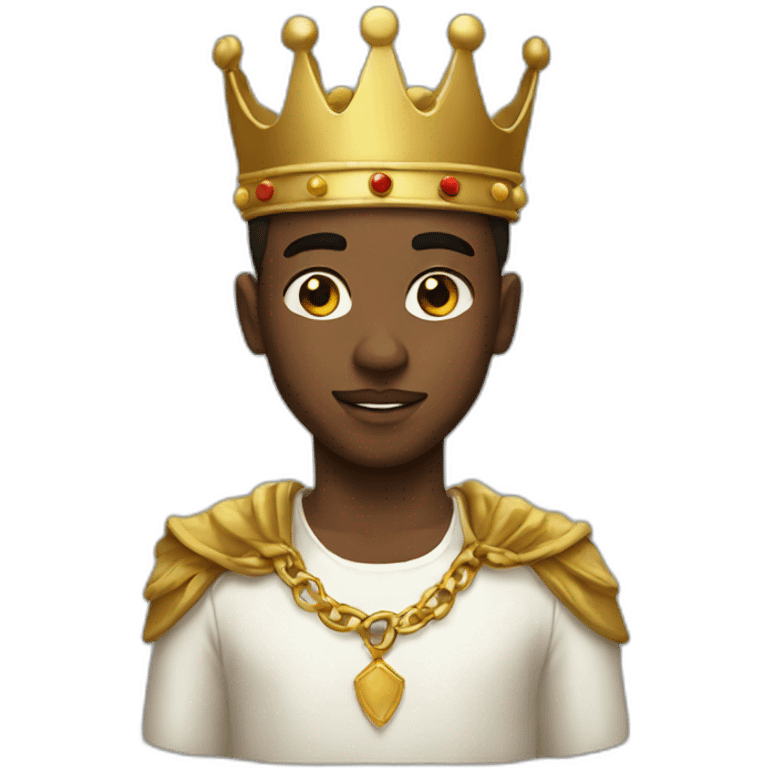 White young king emoji