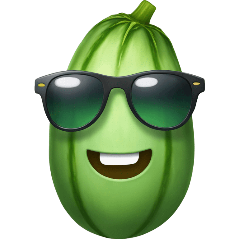 cucumber in sunglasses emoji