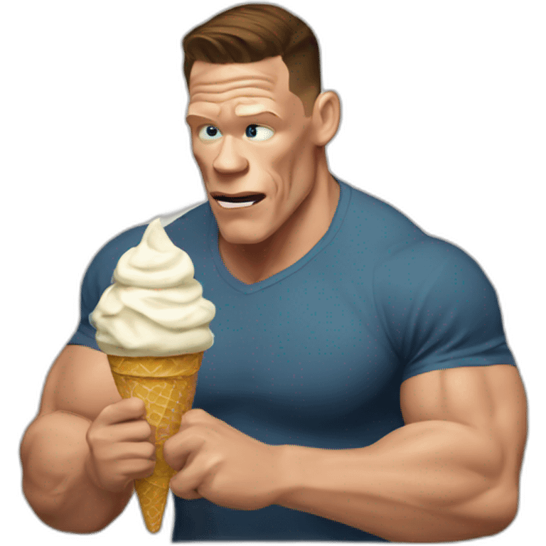 john cena eating ice cream emoji