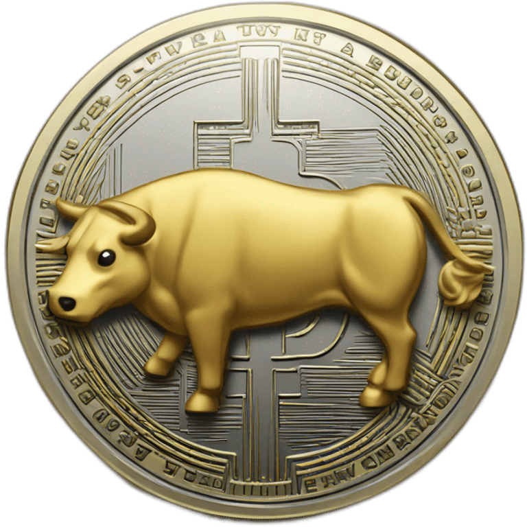 btc gold coin bullish emoji