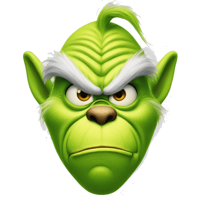 Mean grinch head emoji