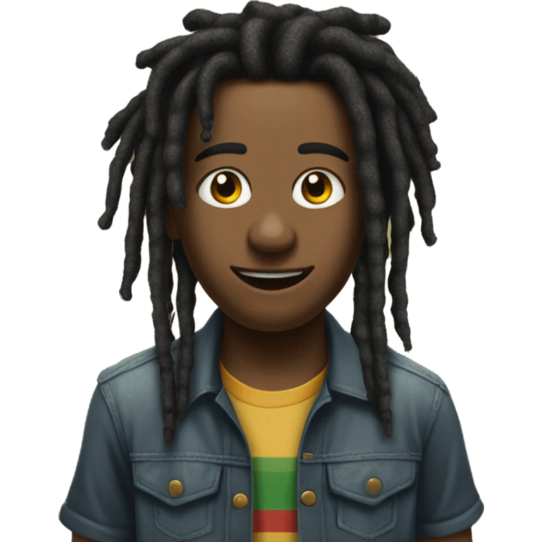 um jovem com dreads fuand emoji