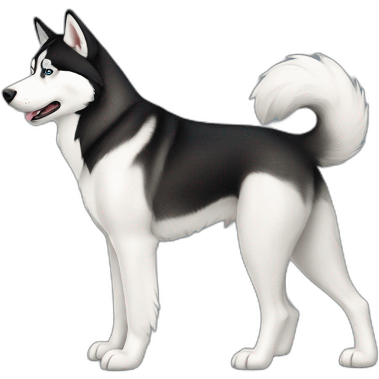 Dog Siberian Husky full-height emoji