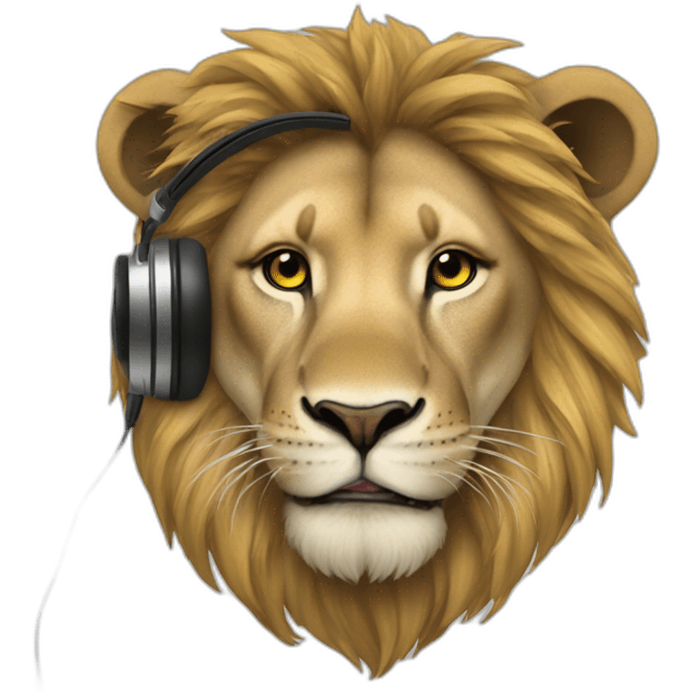 DJ lion emoji