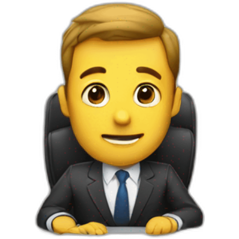 job interview desk white men  emoji