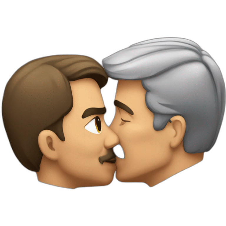 Bolsonaro and lula kissing emoji