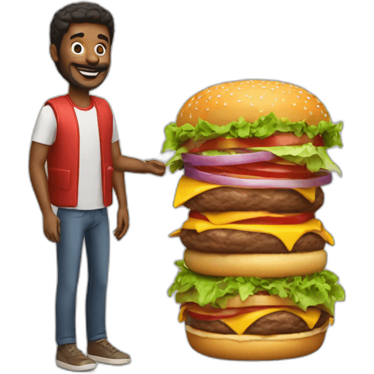 BURGER MAN WITH BURGER emoji