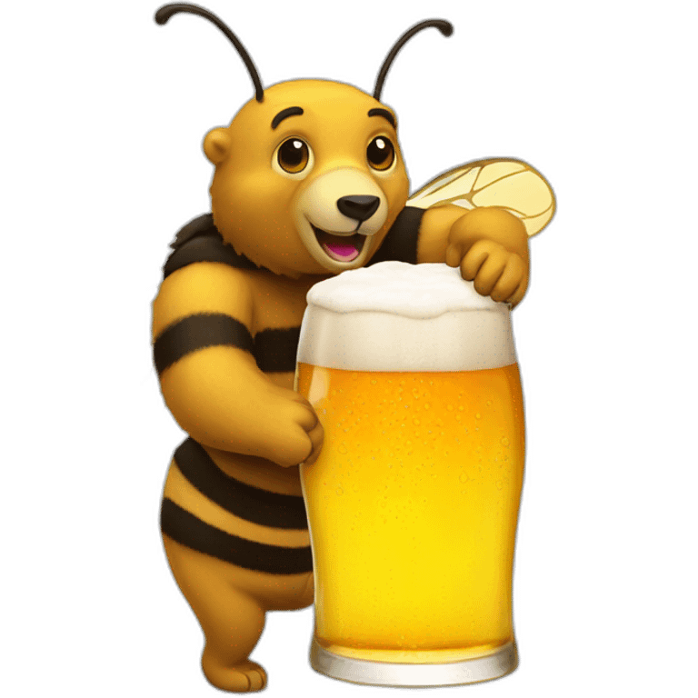 Bee bear beer emoji