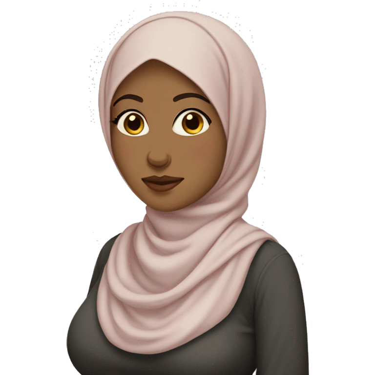 Hijabi pregnant light skin emoji