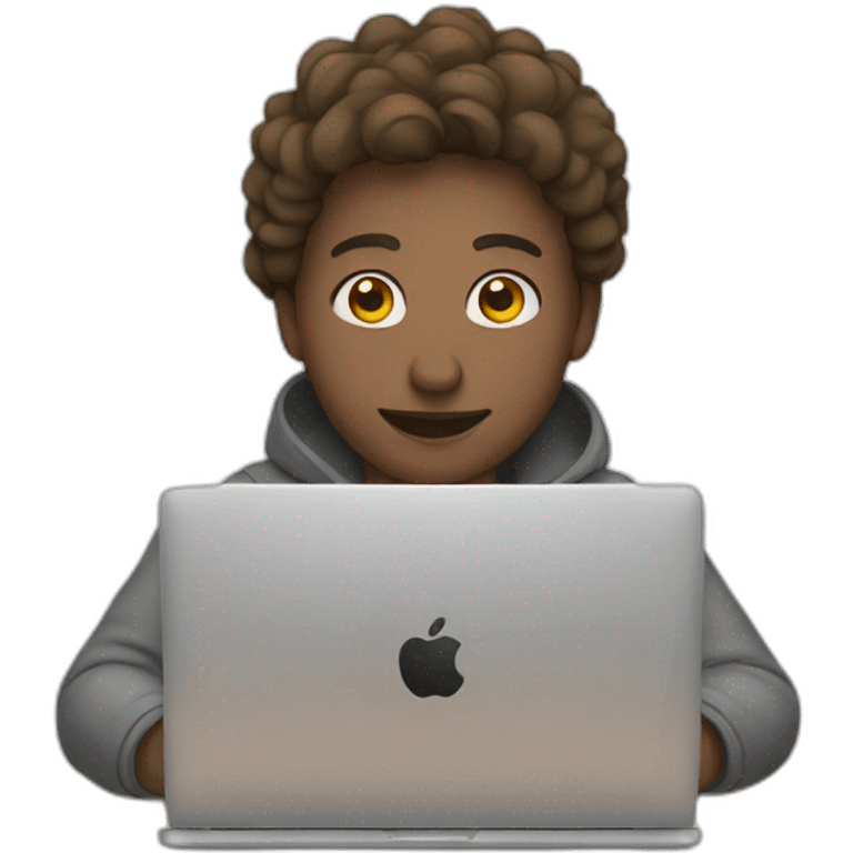 Person working on macbook laptop emoji