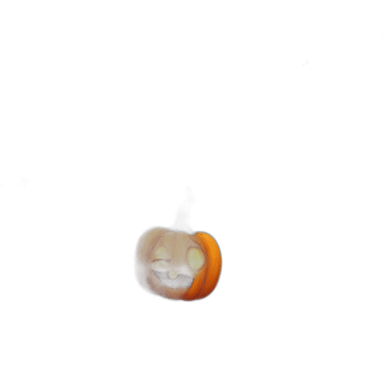 Scary Looking Pumpkin With Red Eyes and a crooked smile emoji