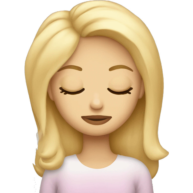 Blondie girl sleeping emoji