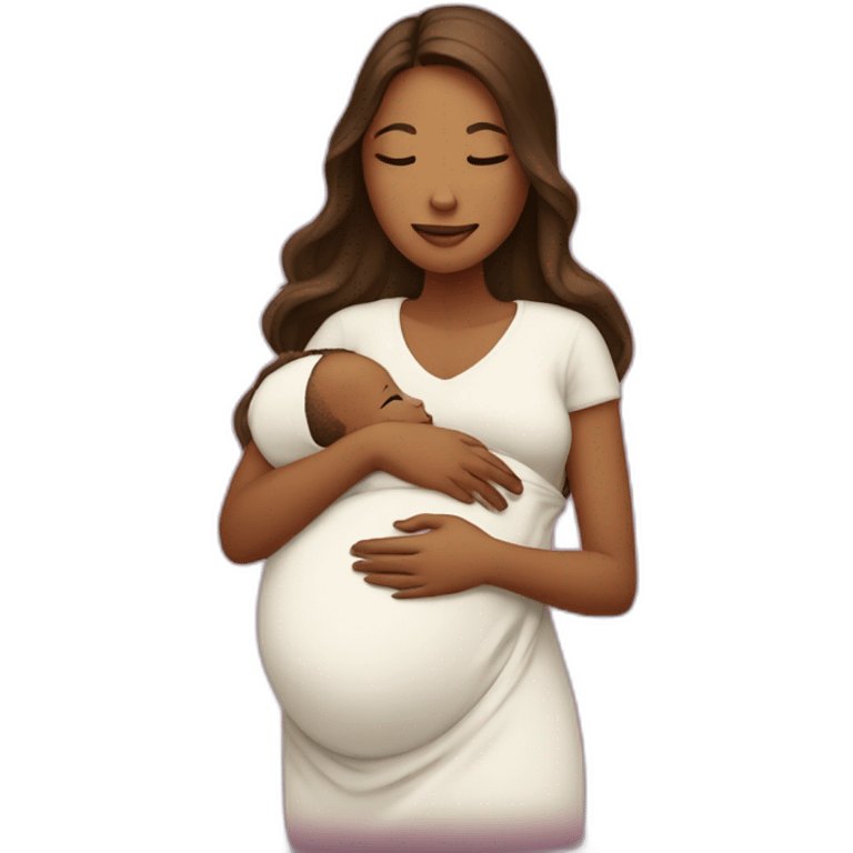 the woman gives birth to a child emoji