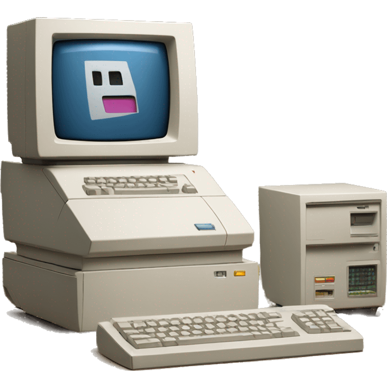 Apple Lisa Computer with Open AI Logo on the screen emoji