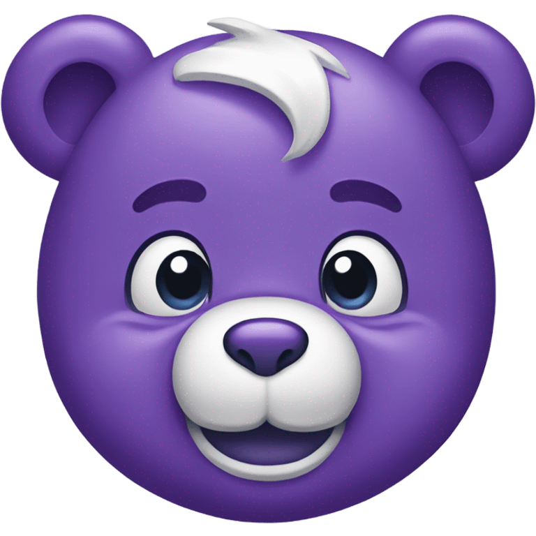 Head of purple Care Bear emoji