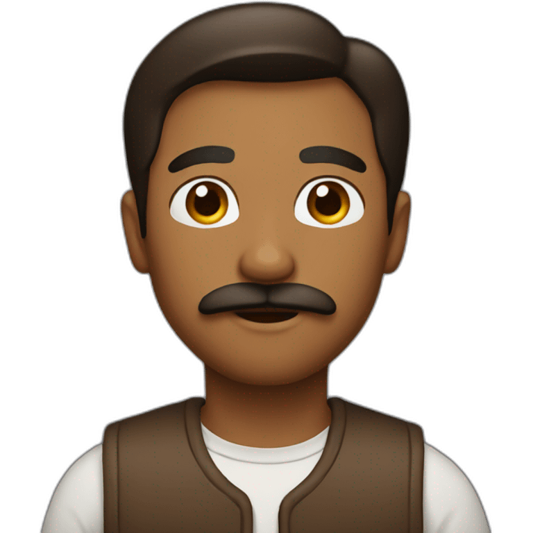 Brown guy with a mustache  emoji