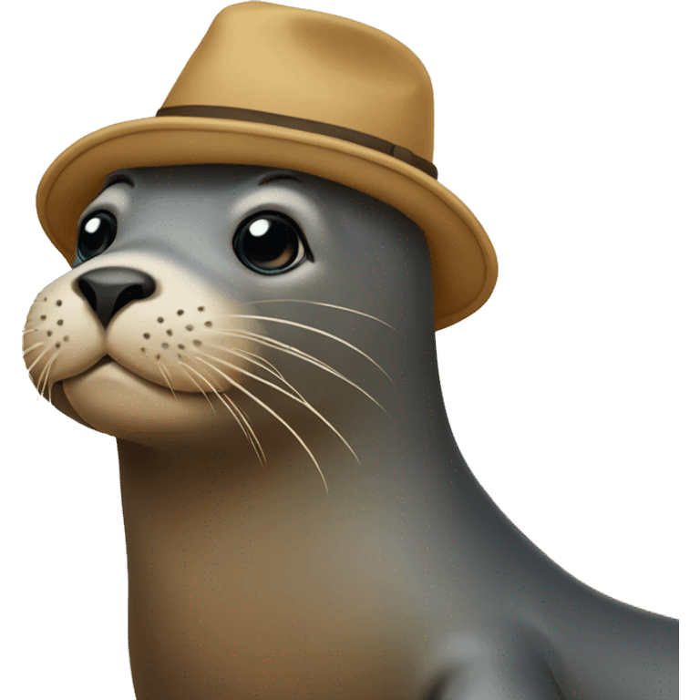 sealion with hat emoji