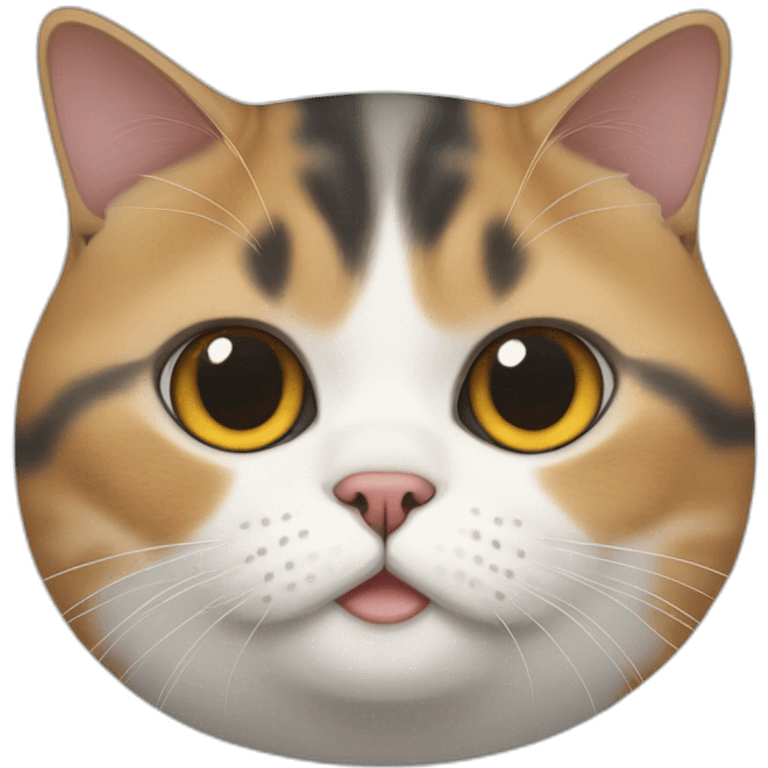 A fat calico british shorthair cat emoji