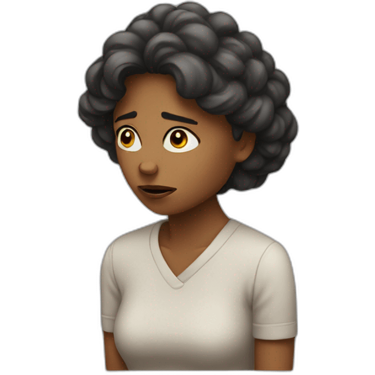 Woman having existential crisis emoji