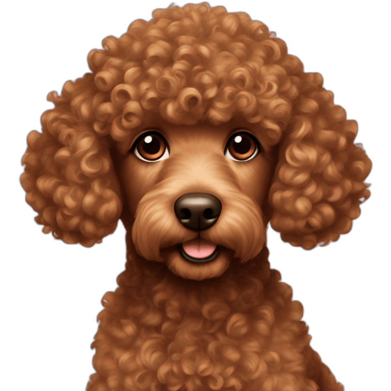 curly hair-poodle-brown emoji