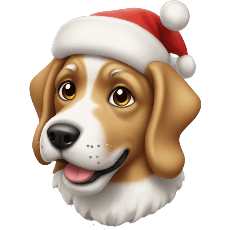 Santa dog emoji