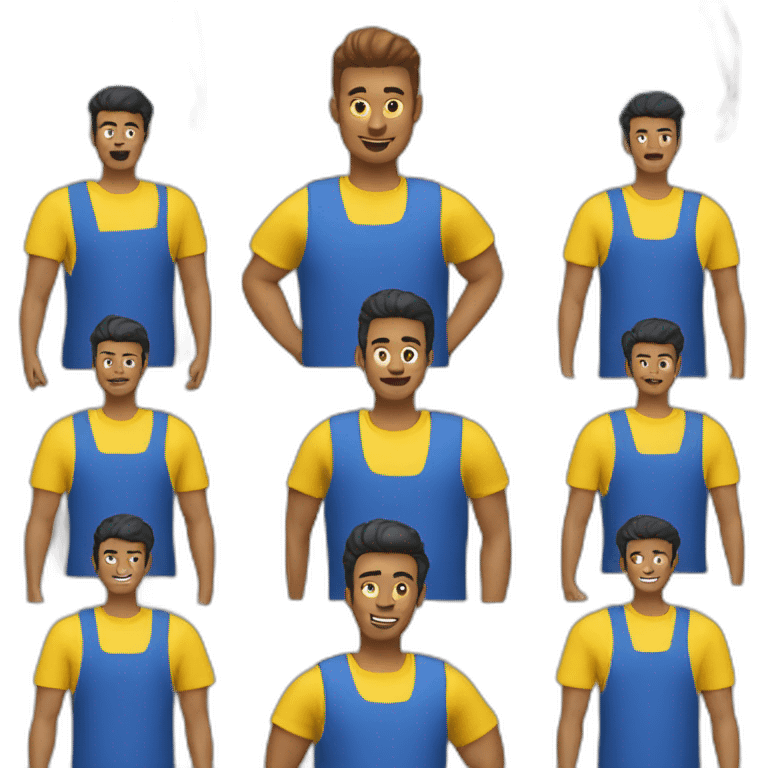 Ikea coworker blue t-shirt and yellow vest emoji