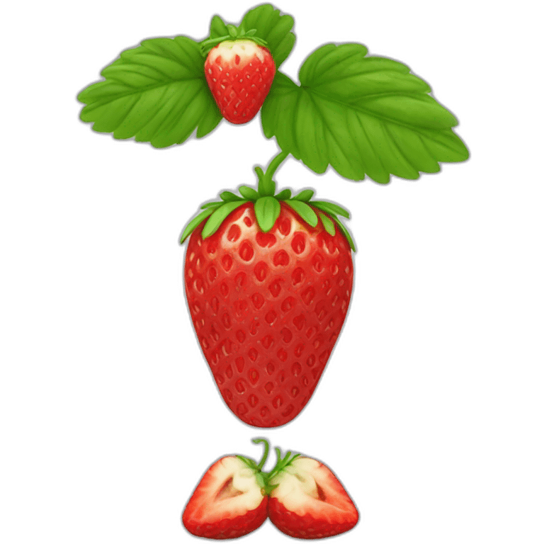 Cacahuète sur fraise emoji