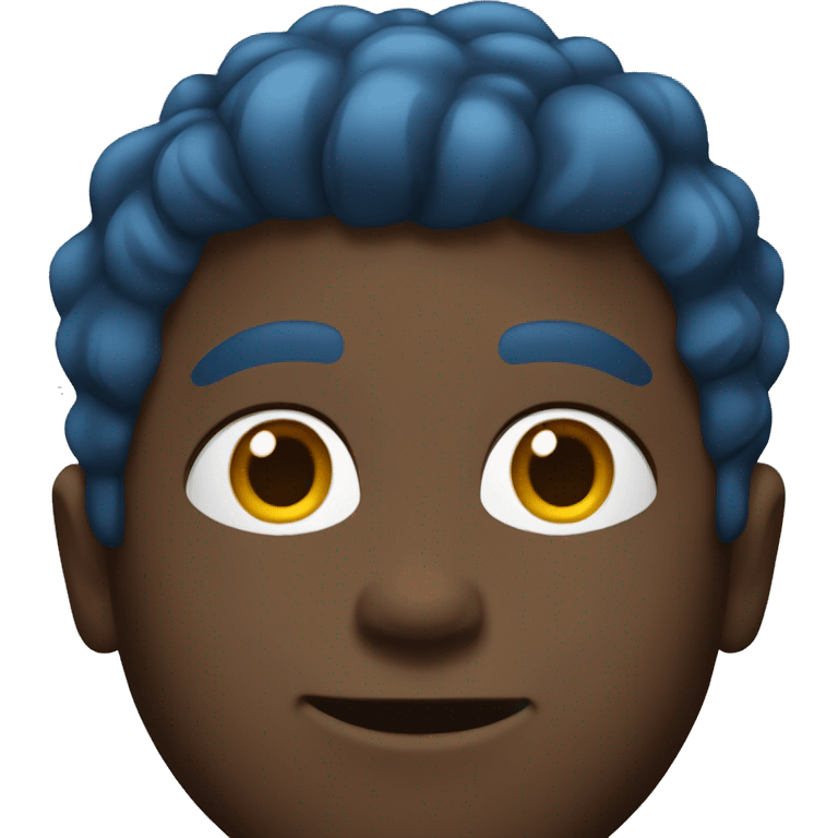 Black man with blue hair  emoji