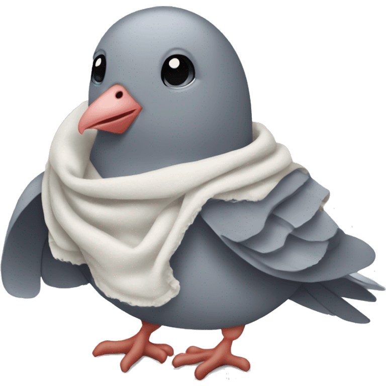 Pigeon in blankie emoji