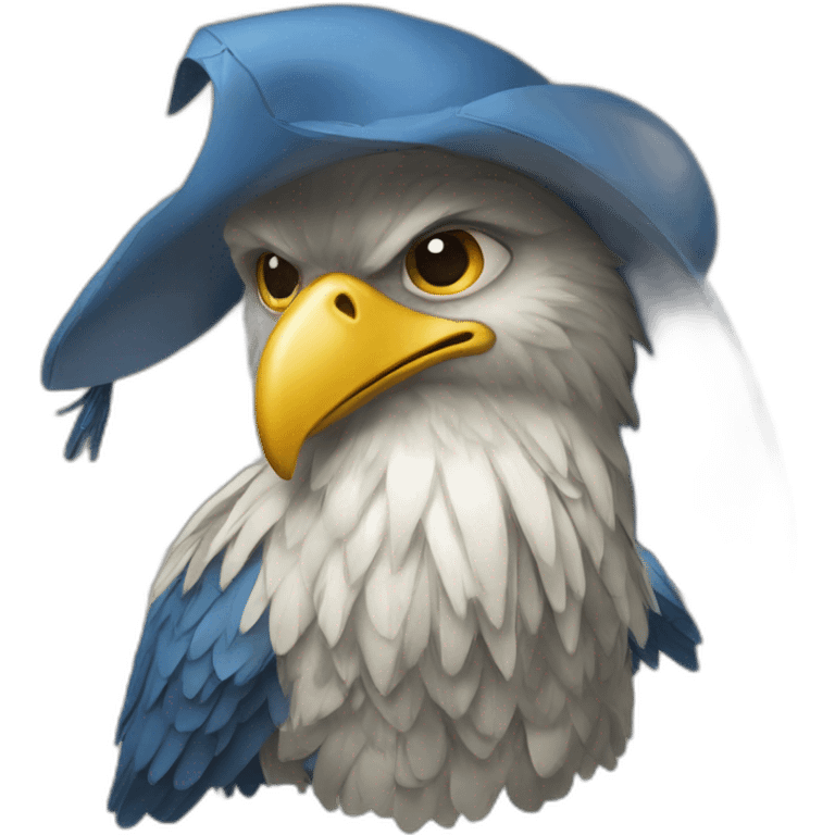 Aigle bleu emoji