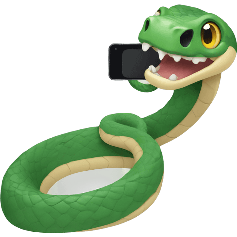 snake taking selfie emoji