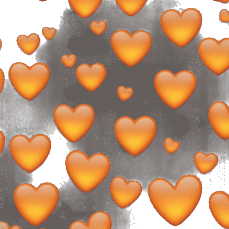 black heart glowing orange around the outside emoji