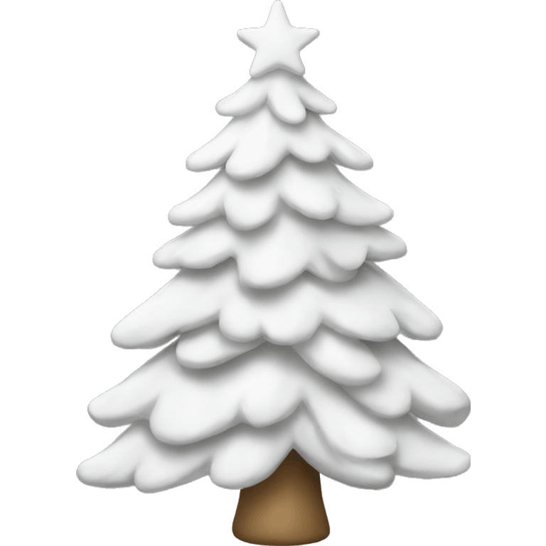 christmas white tree emoji