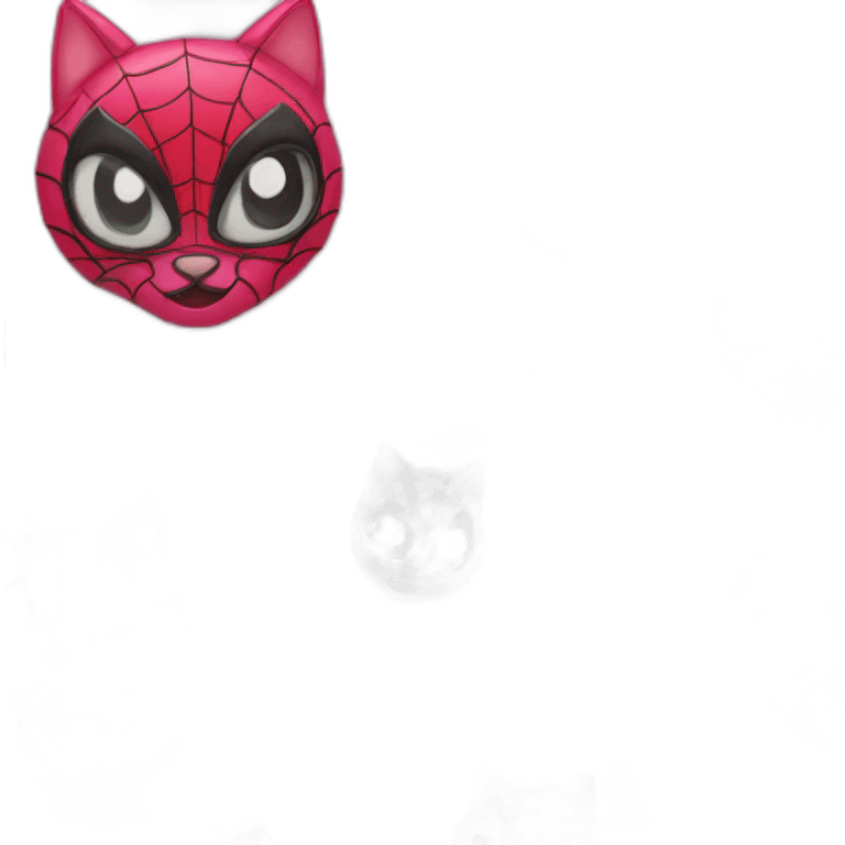 cat spiderman pink emoji