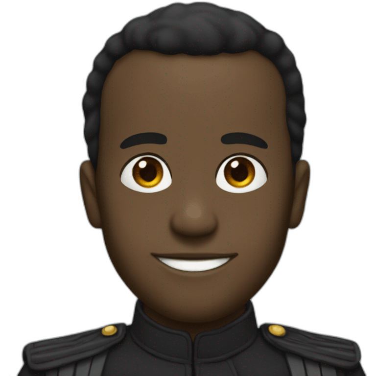 black macron emoji