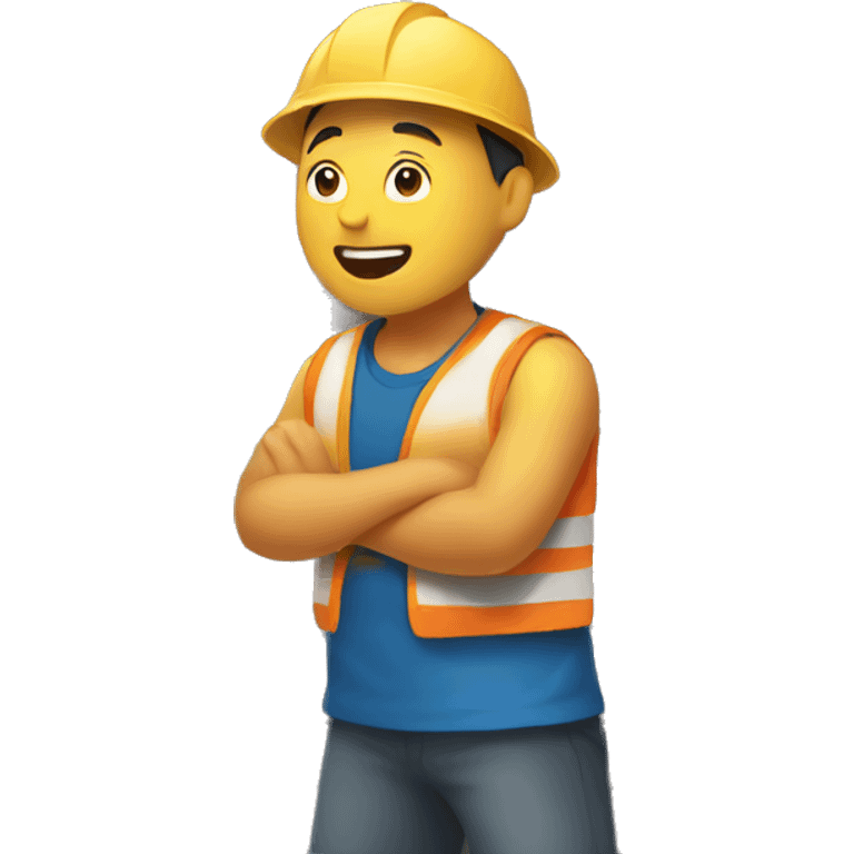 Chinese man building a wall  emoji