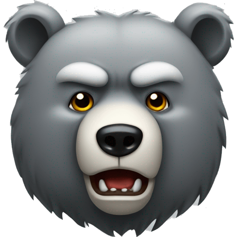 realistic-grey-bear-so-angry  emoji