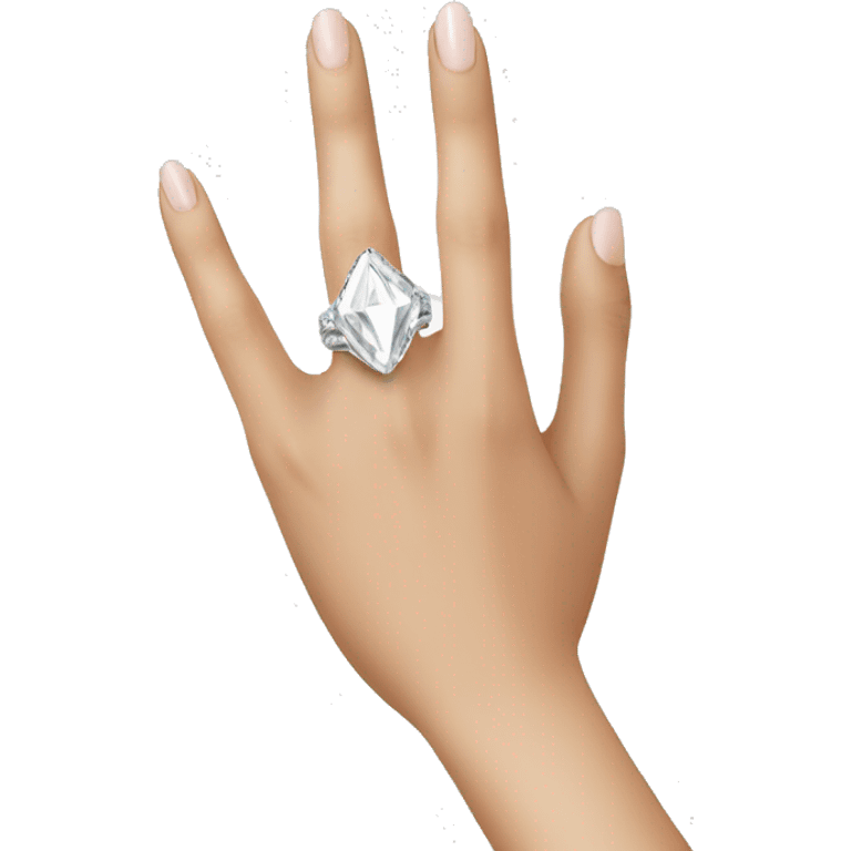 Diamond ring on finger emoji