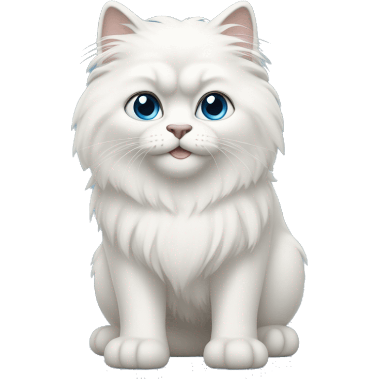 Himalayan white full body with blue eyes and champagne tipped ears and tail  emoji