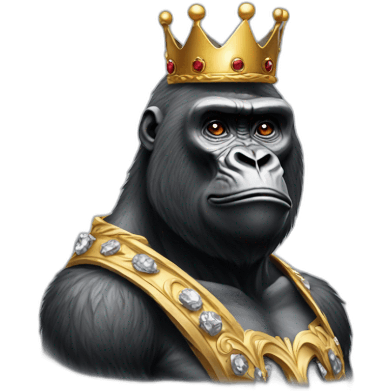 gorilla with crown emoji