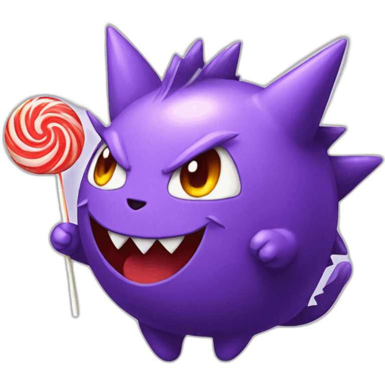 gengar with lolipop emoji