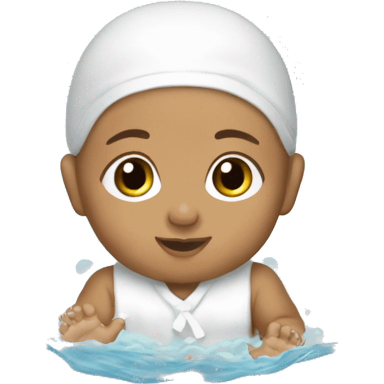 hispanic baby catholic baptism in water emoji