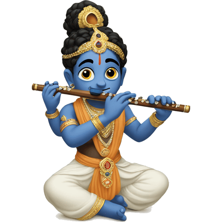 Krishna with flute emoji