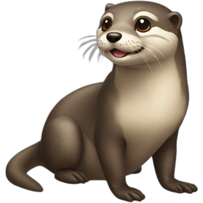 Loutre sur chien emoji