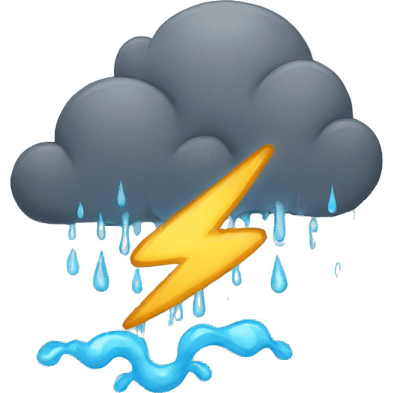 rain and thunder  emoji