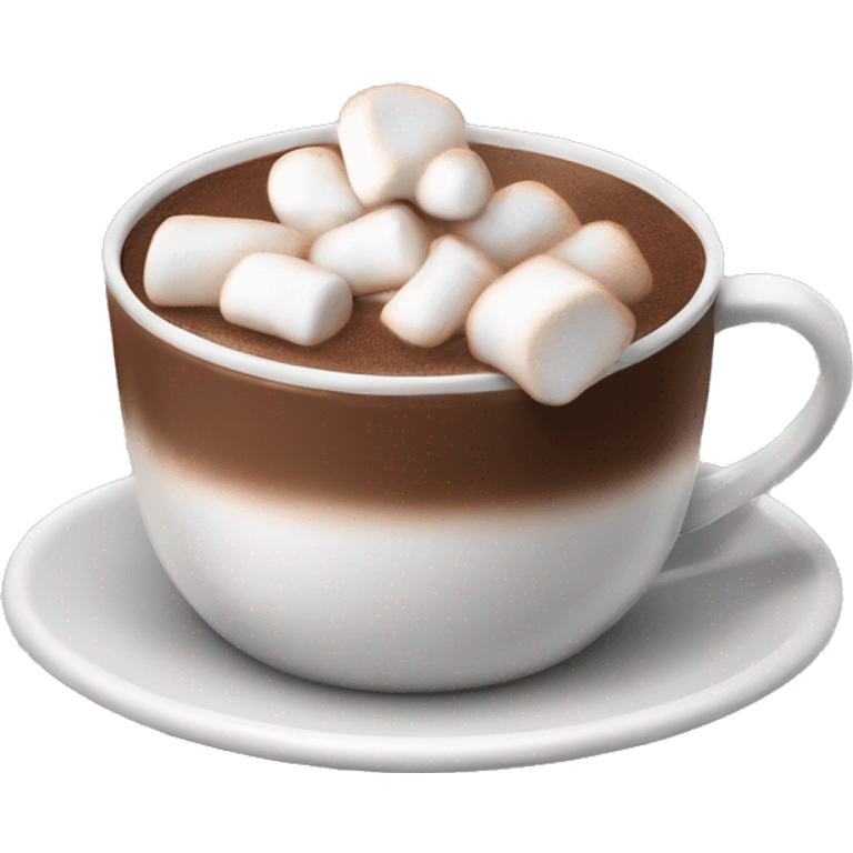 Cup of hot chocolate with marshmallow emoji