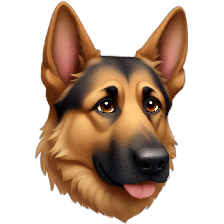 Tired german shepherd emoji